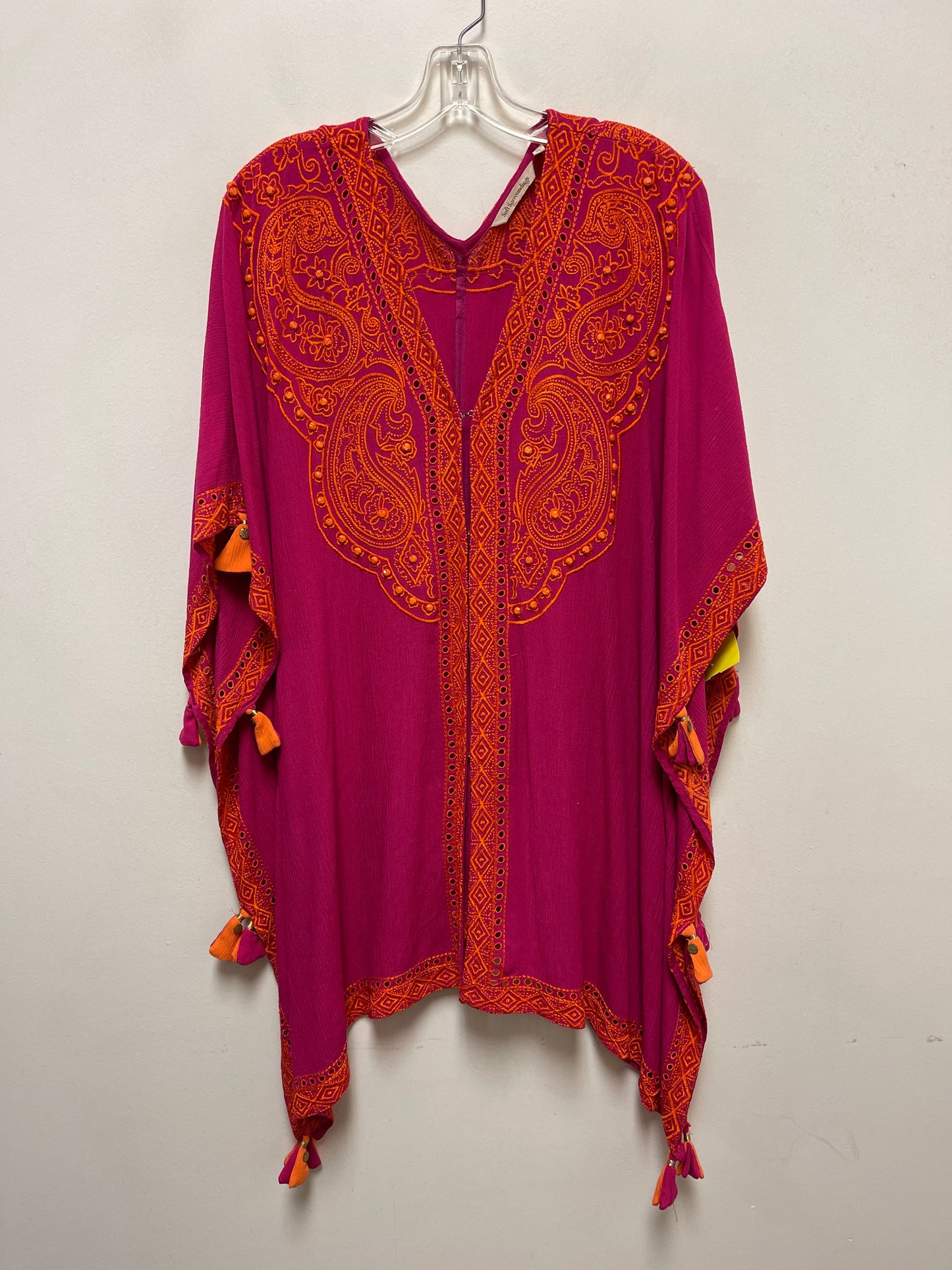 Kimono By Soft Surroundings In Orange & Pink, Size: L