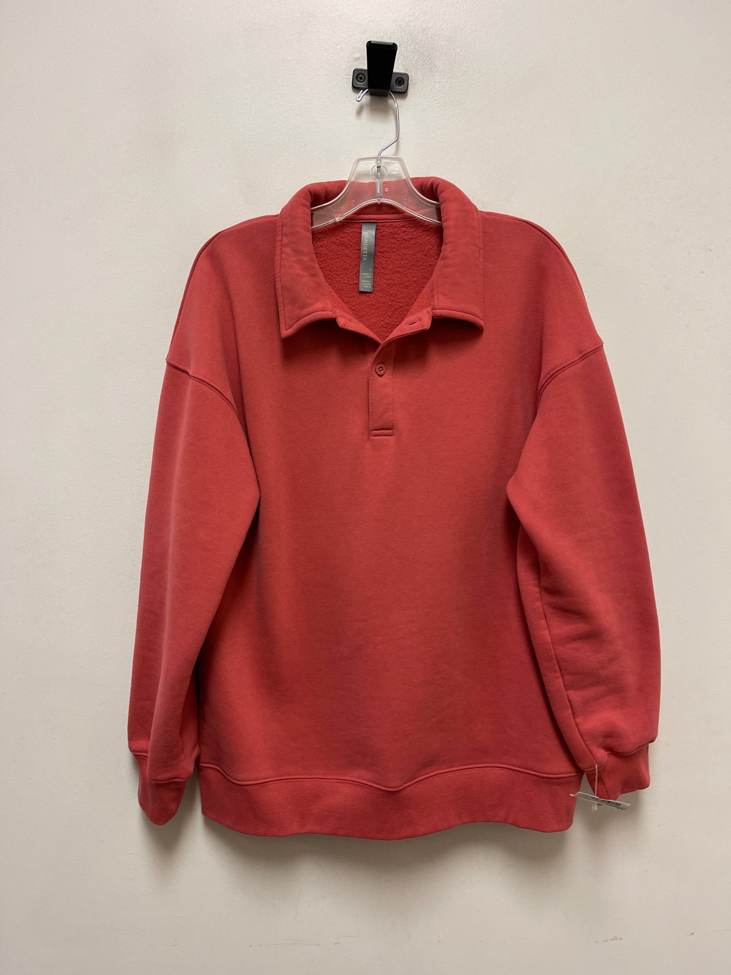 Sweatshirt Collar By Mondetta In Red, Size: L