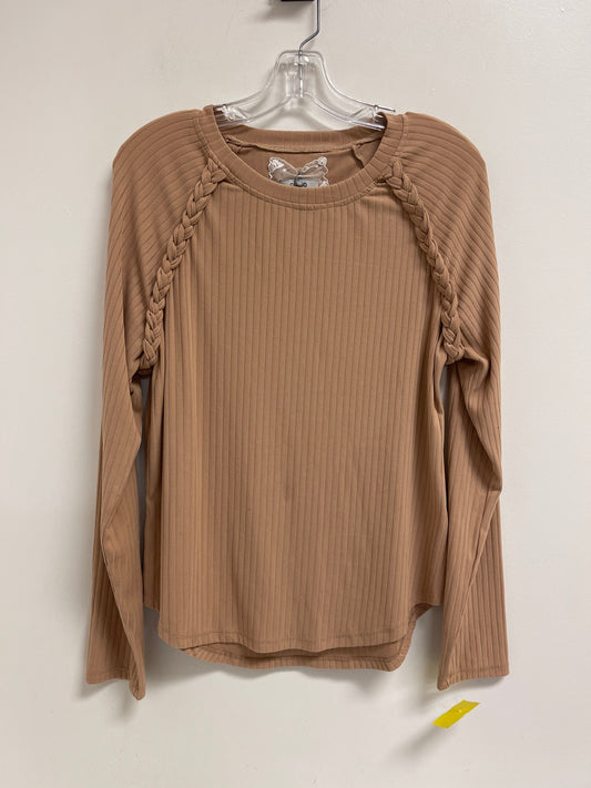 Top Long Sleeve By Cupio In Beige, Size: L