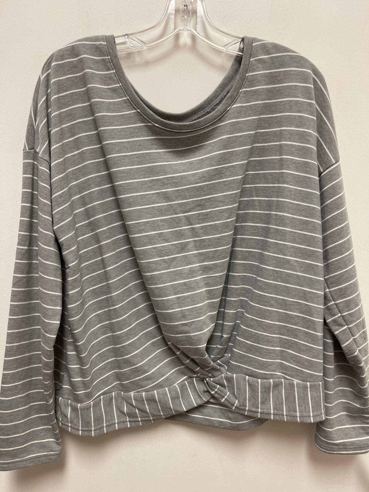 Top Long Sleeve Basic By Old Navy In Striped Pattern, Size: L