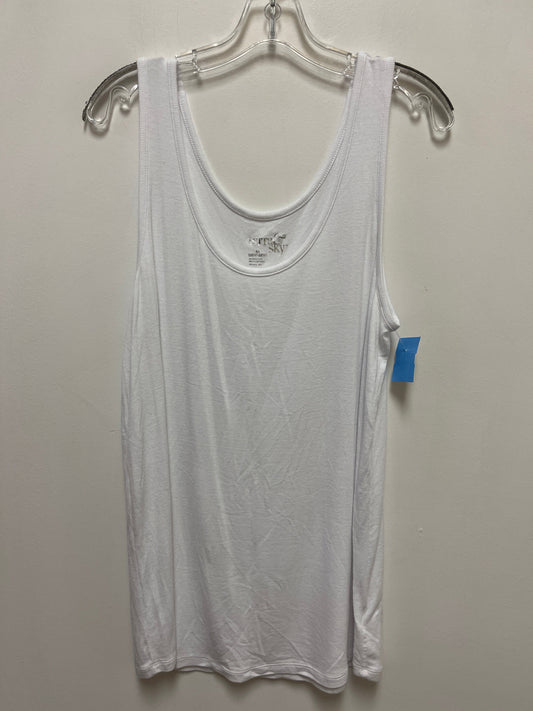 Top Sleeveless By Terra & Sky In White, Size: 1x