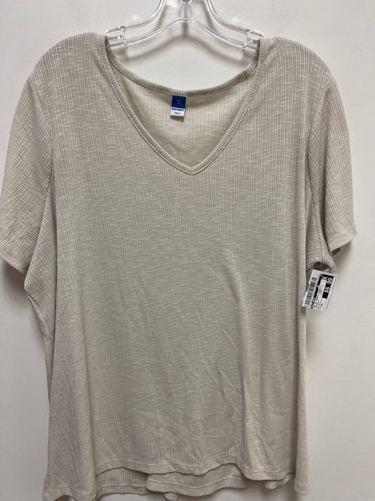 Top Short Sleeve Basic By Old Navy In Cream, Size: 2x