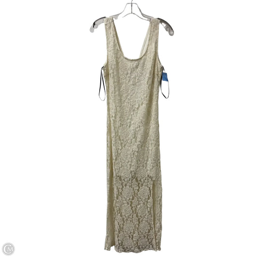 Dress Casual Maxi By Forever 21 In Cream, Size: L