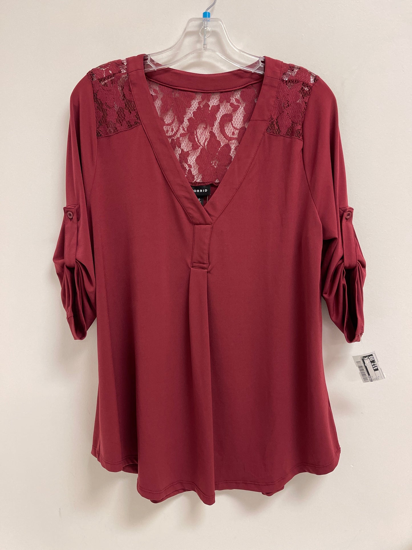 Top Long Sleeve By Torrid In Red, Size: L