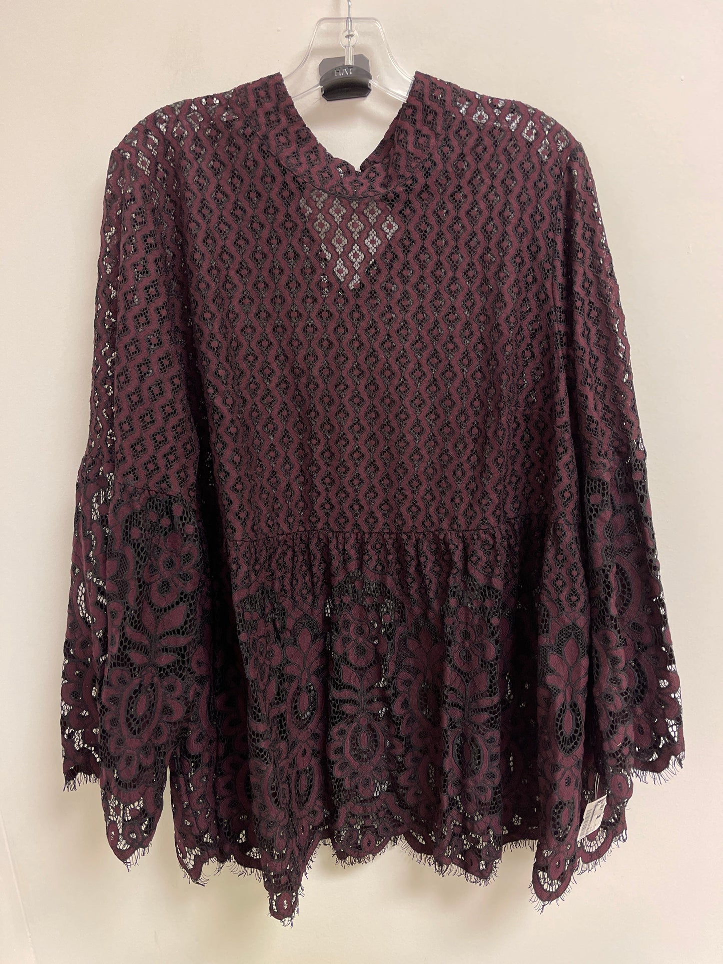 Top Long Sleeve By Lane Bryant In Purple, Size: 2x