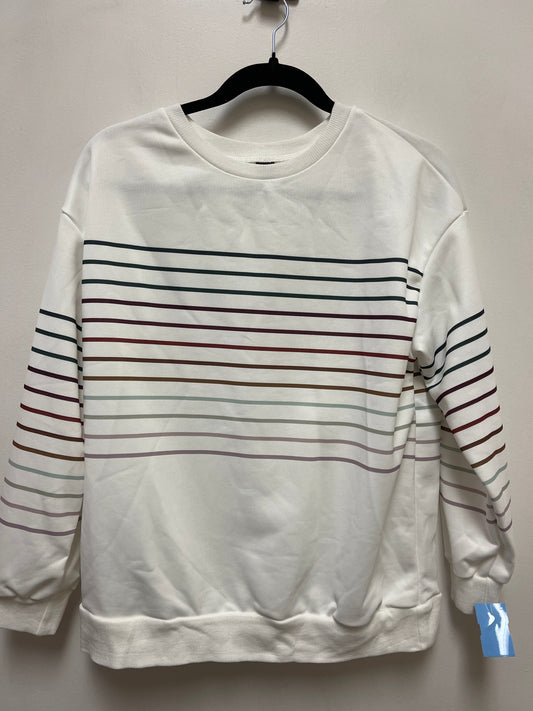 Sweatshirt Crewneck By Shein In Striped Pattern, Size: S