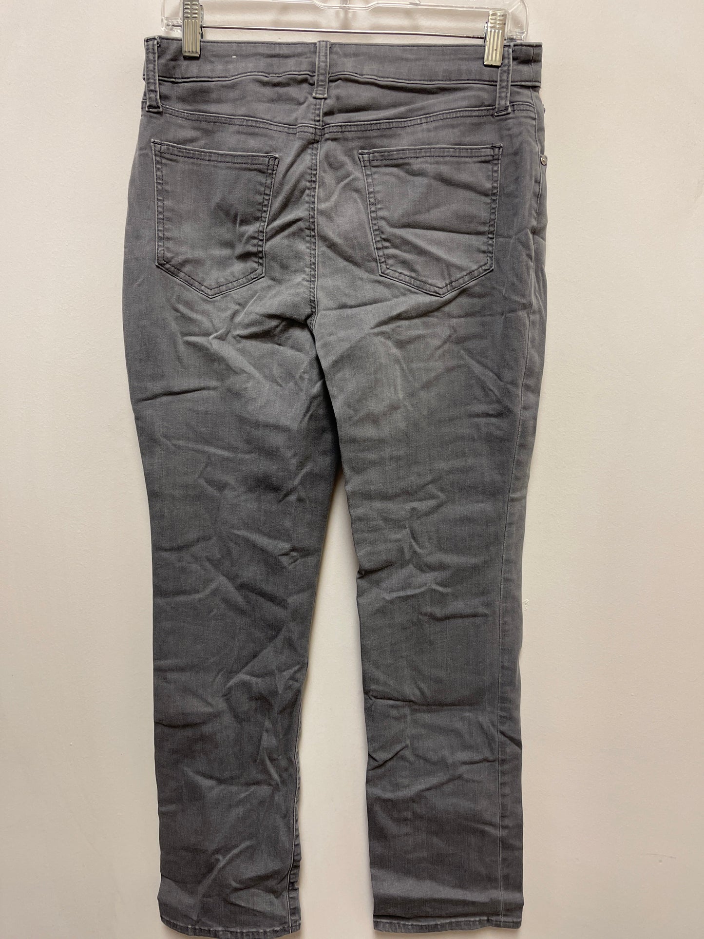 Jeans Straight By Chicos In Grey Denim, Size: 6