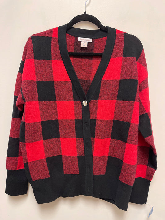 Sweater Cardigan By Tommy Bahama In Black & Red, Size: M