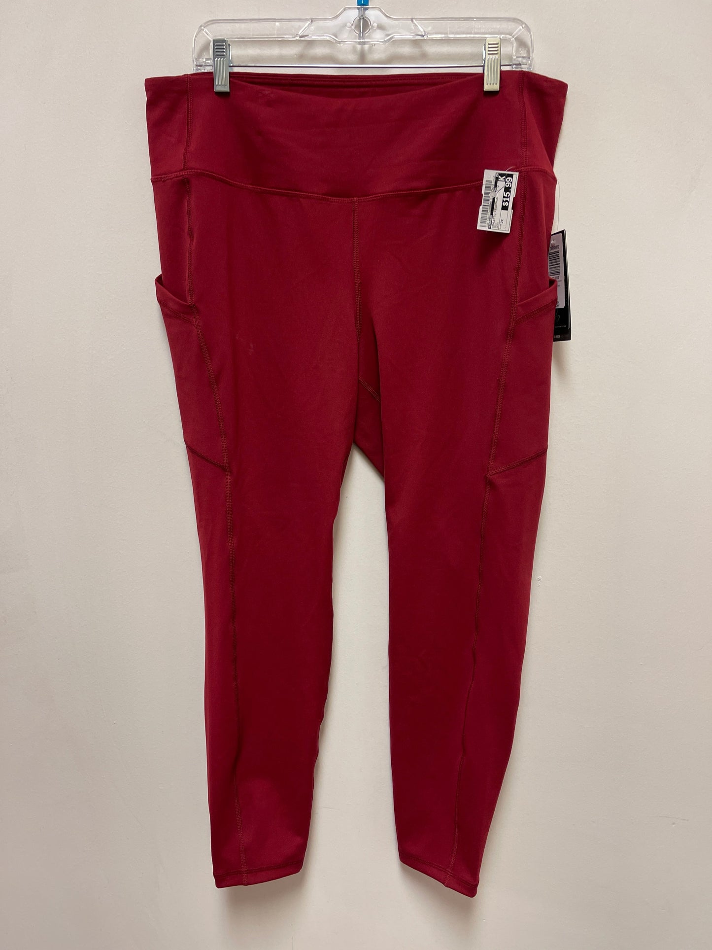 Athletic Leggings By Torrid In Red, Size: 2x