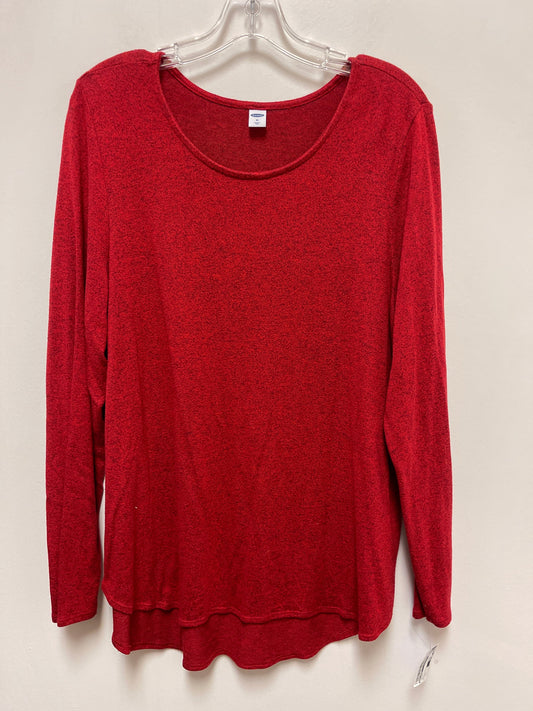 Top Long Sleeve By Old Navy In Red, Size: Xl