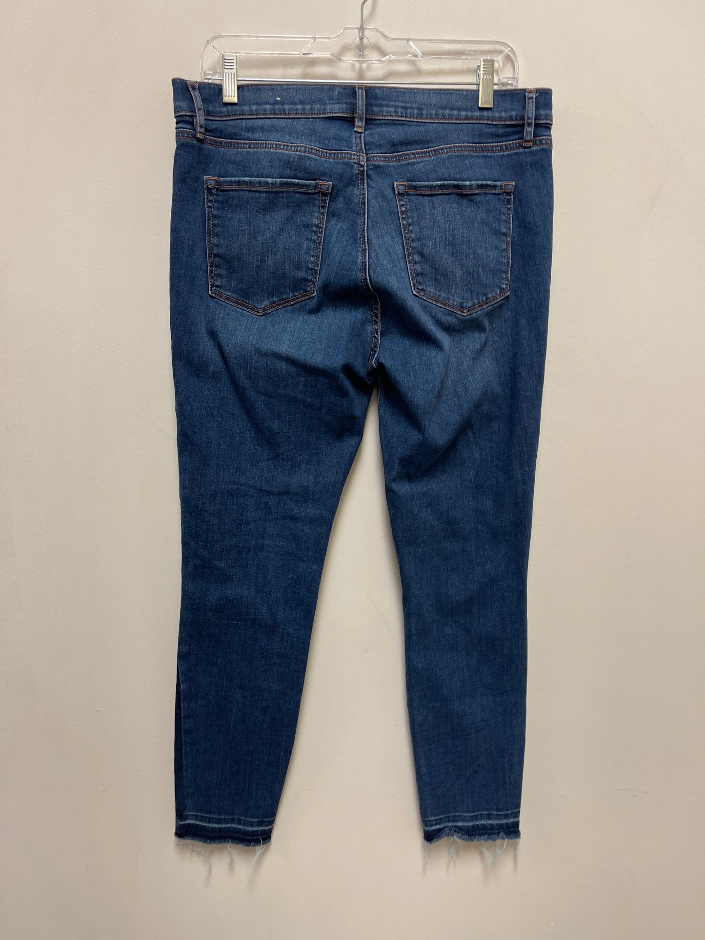 Jeans Skinny By Loft In Blue Denim, Size: 10