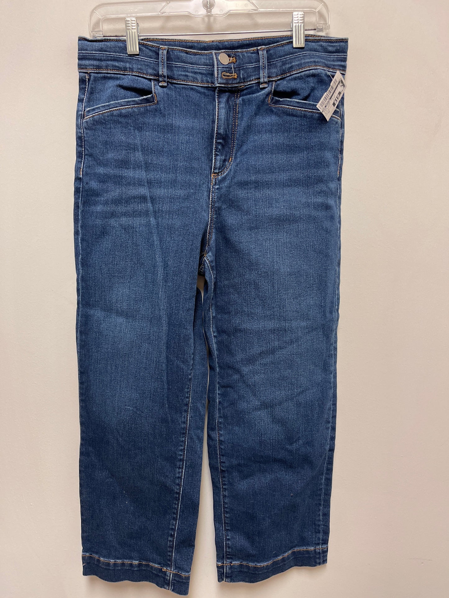 Jeans Wide Leg By Ann Taylor In Blue Denim, Size: 8p