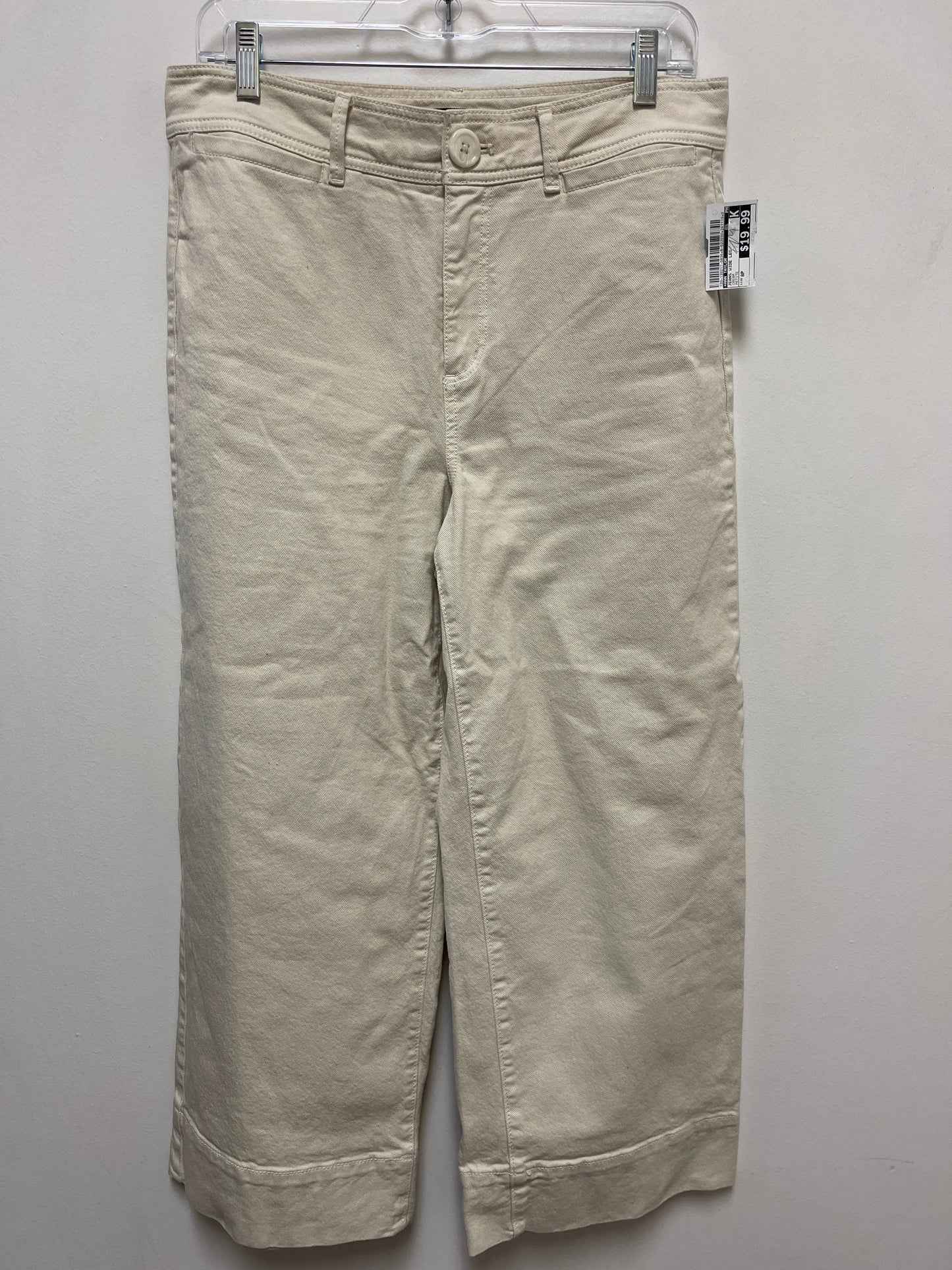 Jeans Wide Leg By Ann Taylor In Cream, Size: 8p