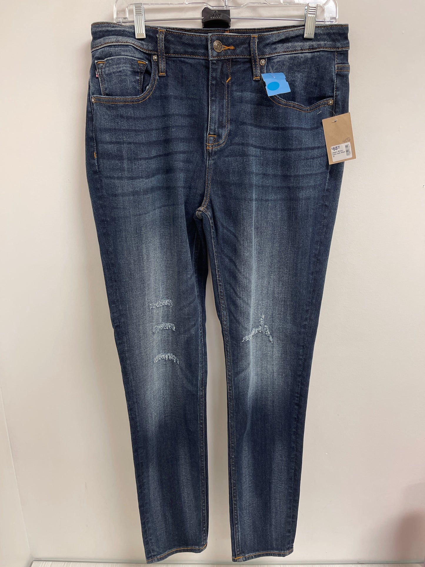 Jeans Skinny By Vigoss In Blue Denim, Size: 14