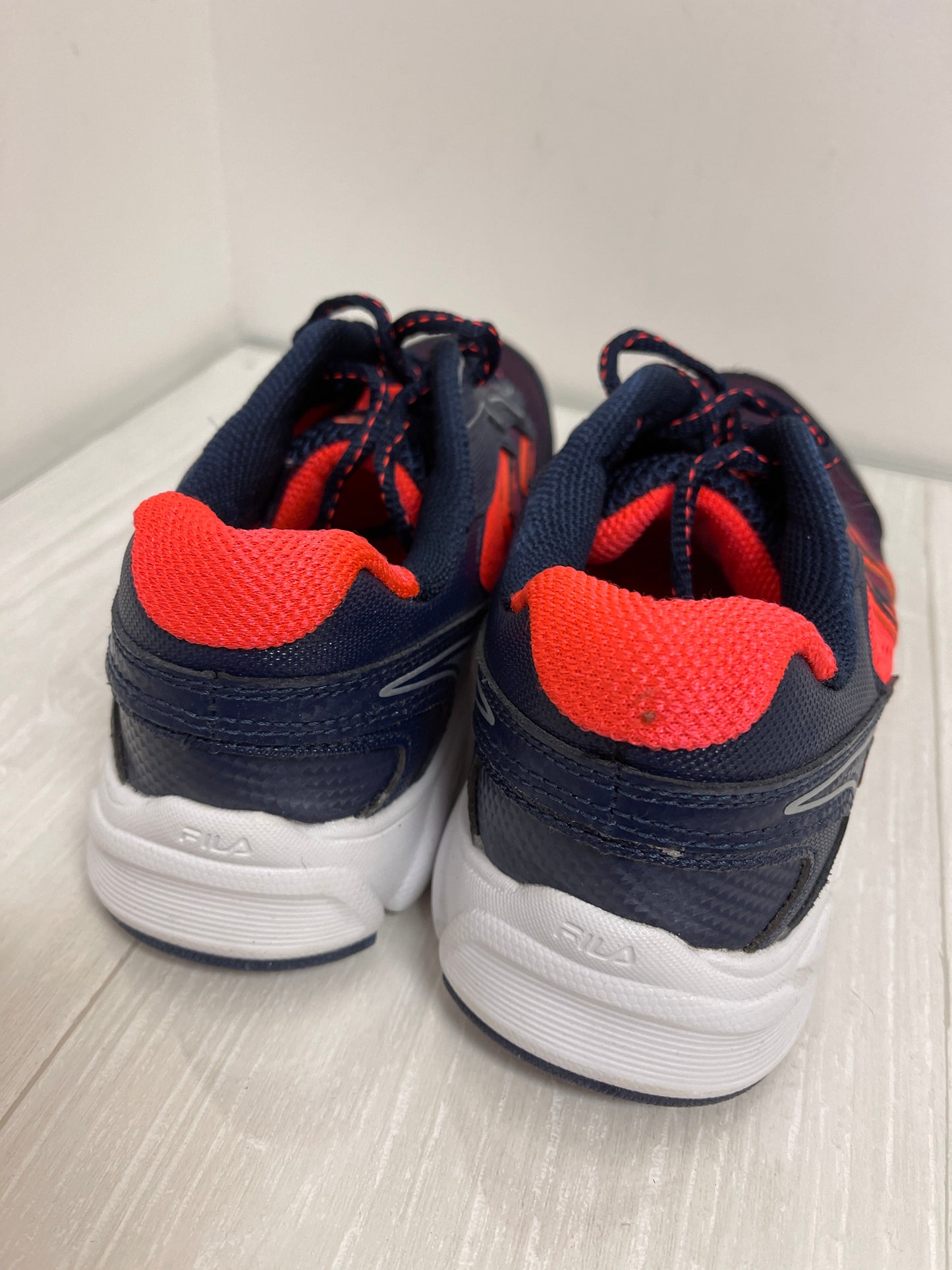 Shoes Sneakers By Fila In Blue & Orange, Size: 8