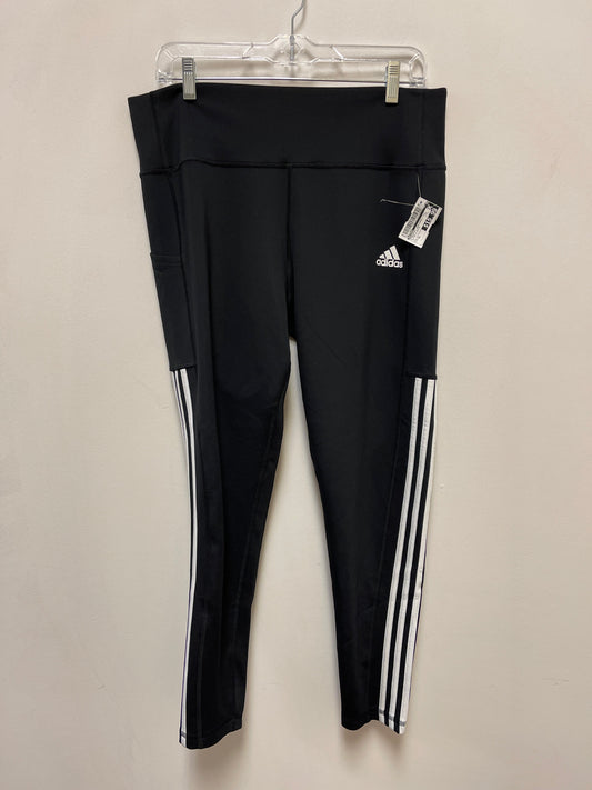 Athletic Leggings By Adidas In Black & White, Size: Xl