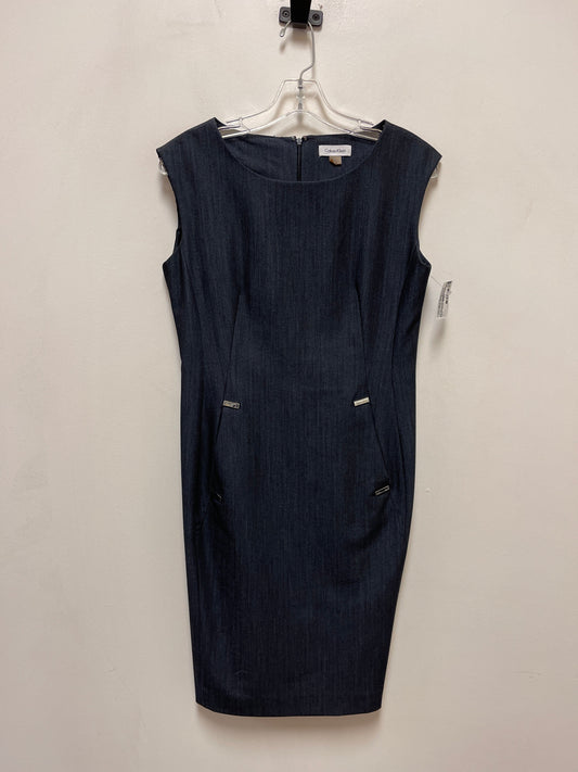 Dress Casual Short By Calvin Klein In Blue, Size: S