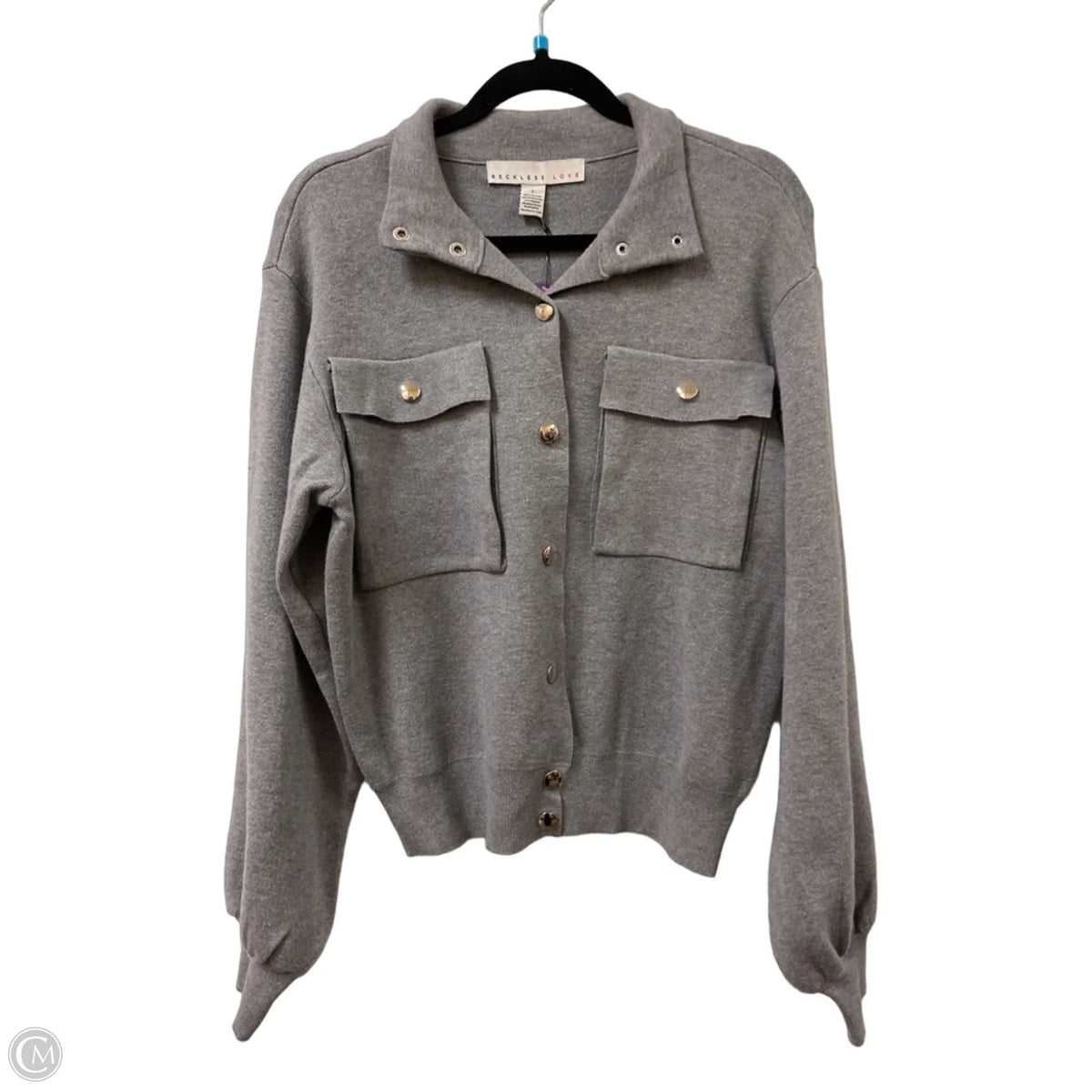 Sweater By Clothes Mentor In Grey, Size: L