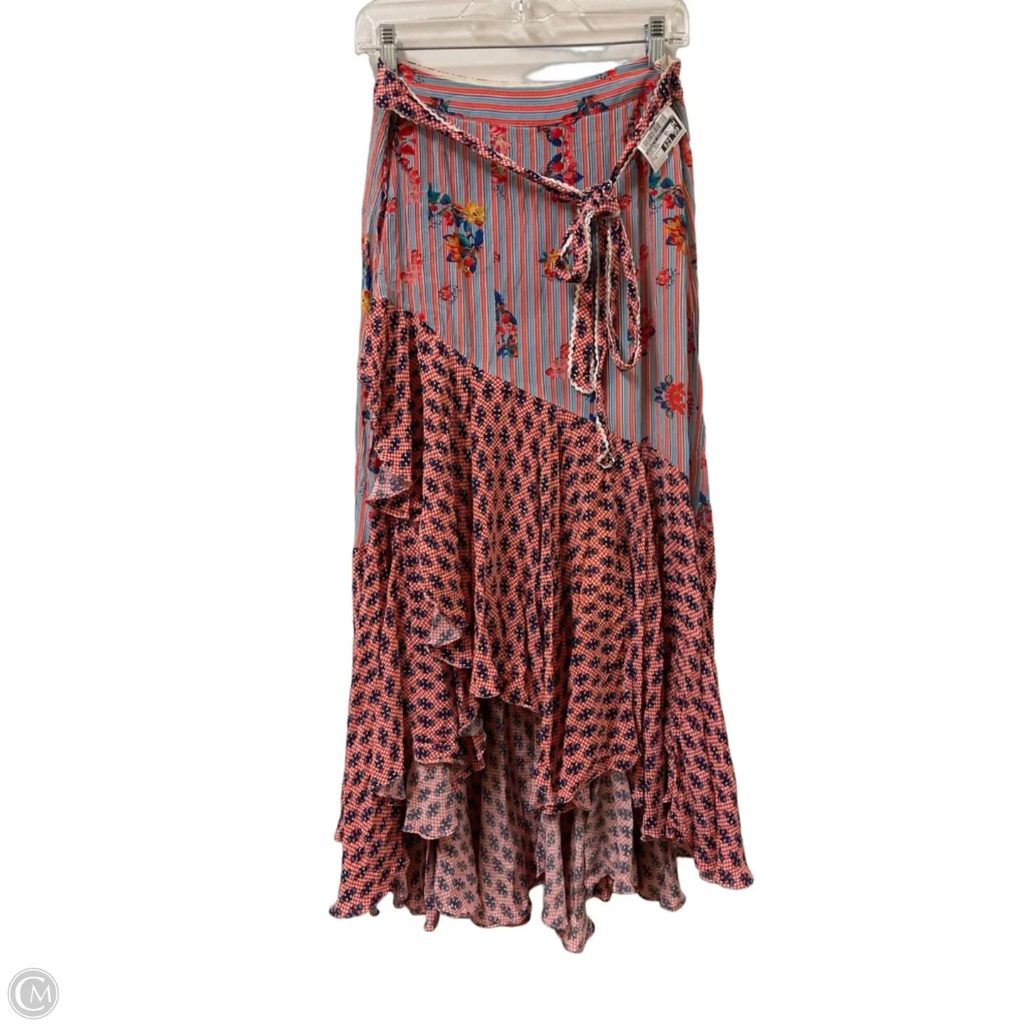 Skirt Maxi By Bhanuni By Jyoti In Blue & Orange, Size: 8