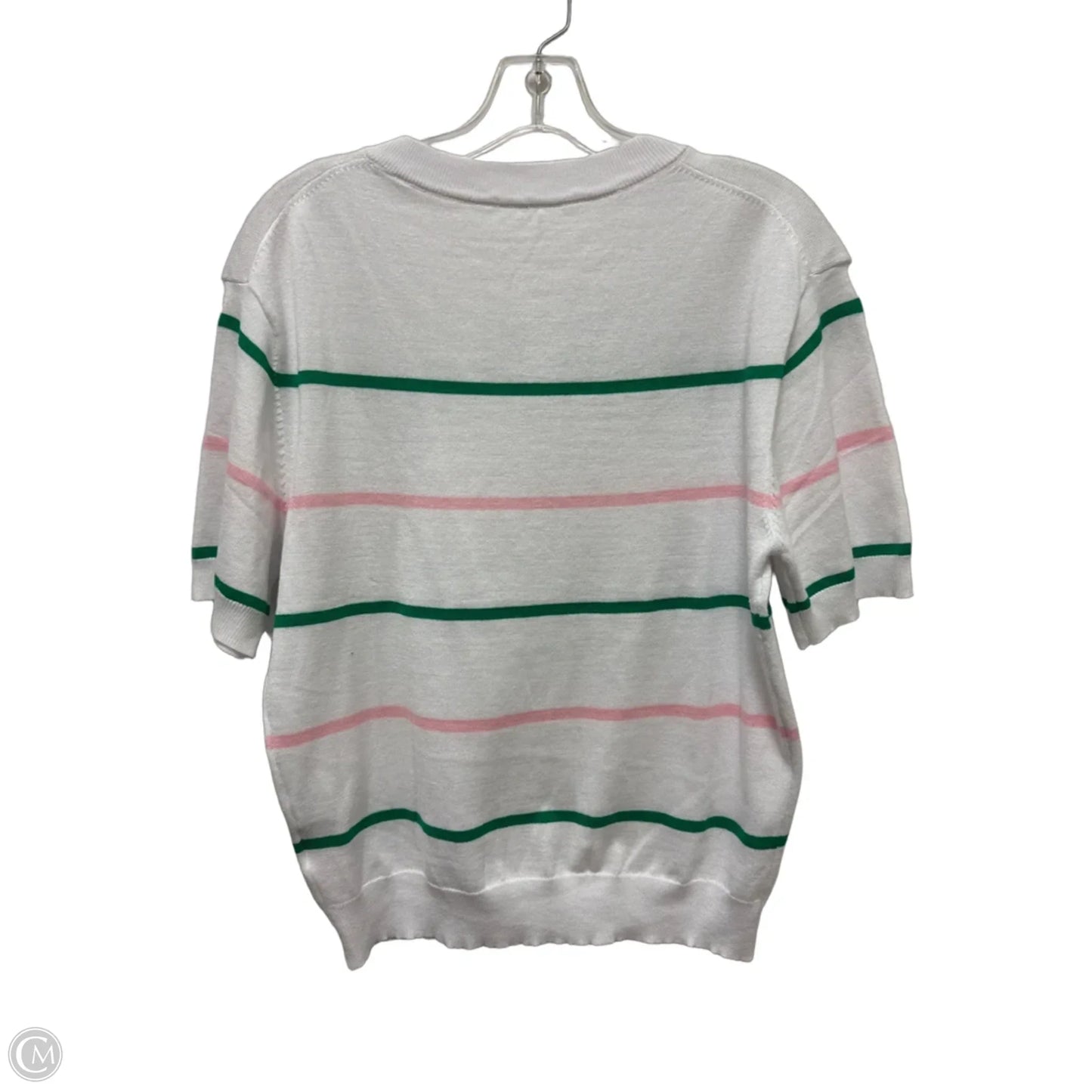 Sweater Short Sleeve By Clothes Mentor In White, Size: M