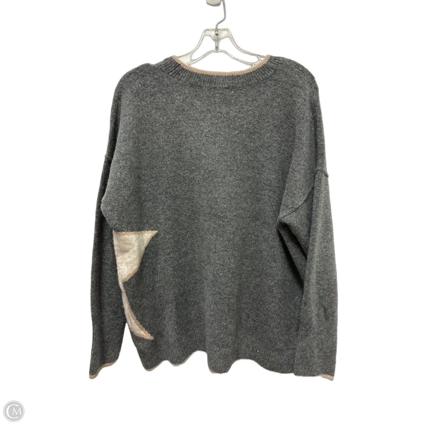 Sweater By Vince Camuto In Grey & Tan, Size: M