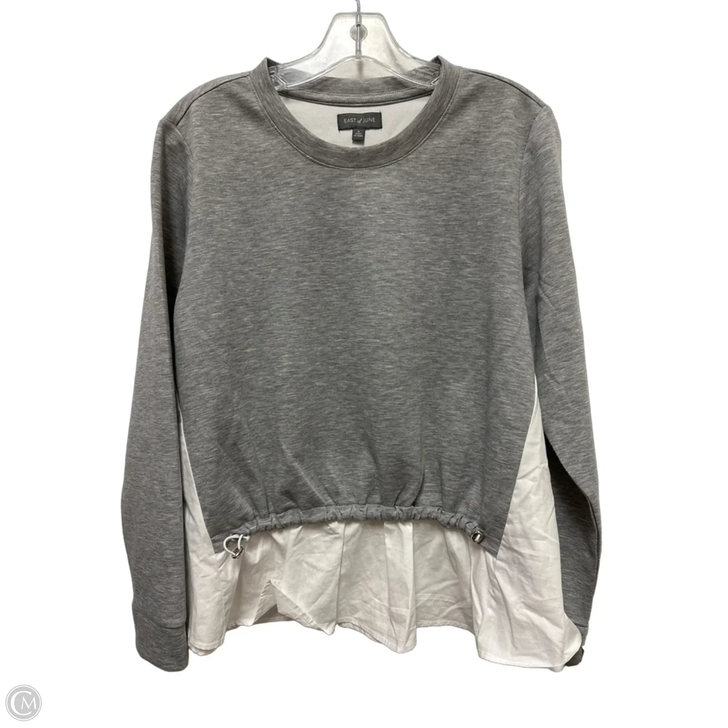 Sweatshirt Crewneck By Clothes Mentor In Grey, Size: L