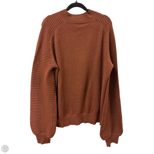 Sweater By Clothes Mentor In Brown, Size: 1x
