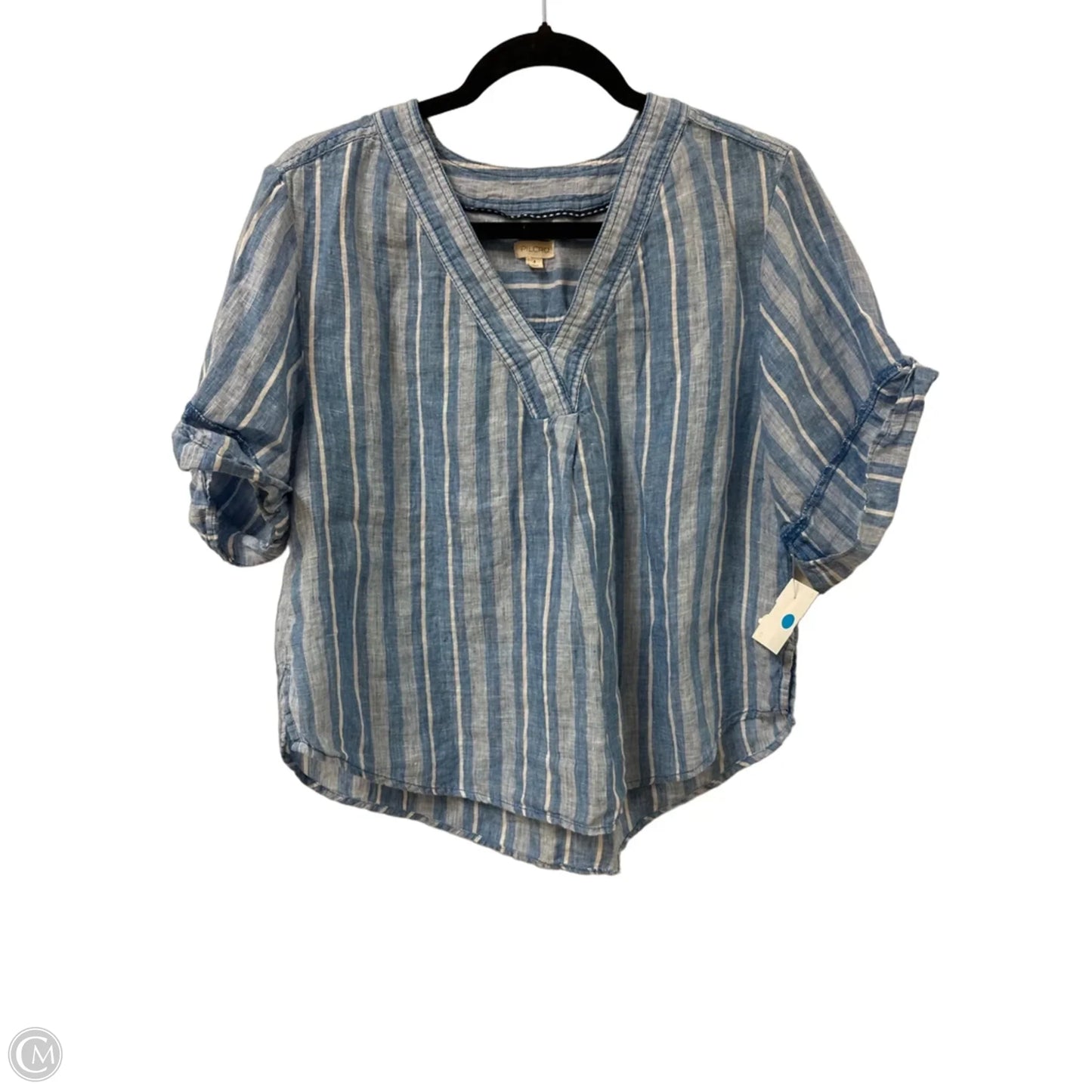 Blouse Short Sleeve By Pilcro In Striped Pattern, Size: S