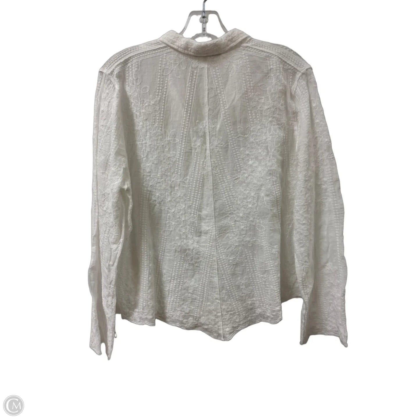 Blouse Long Sleeve By Haptics In White, Size: S