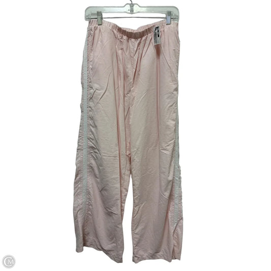 Athletic Pants By No Boundaries In Pink & White, Size: L