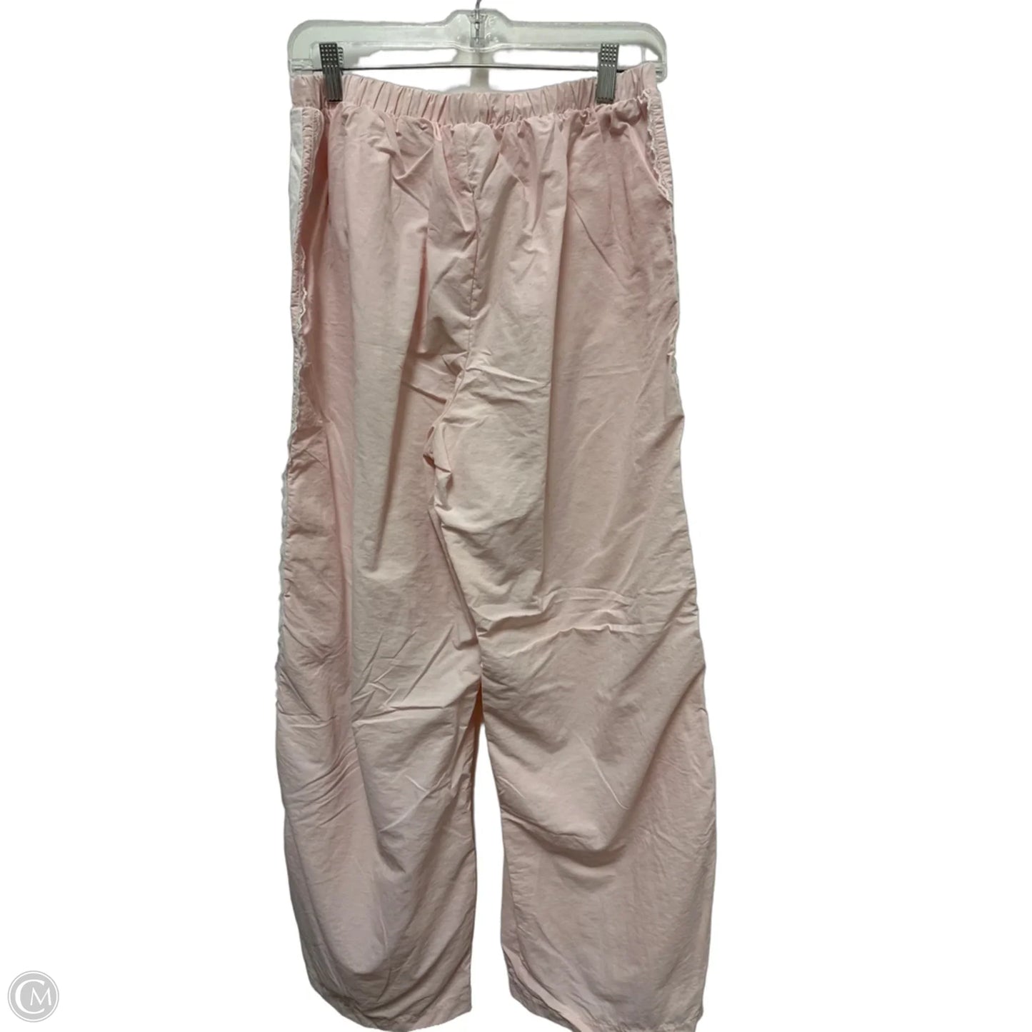 Athletic Pants By No Boundaries In Pink & White, Size: L