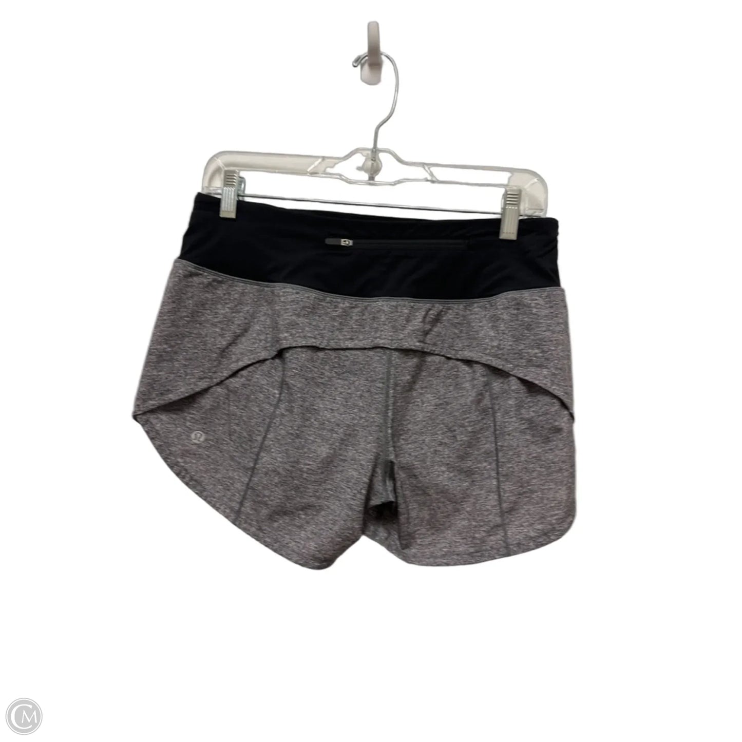 Athletic Shorts By Lululemon In Black & Grey, Size: 6