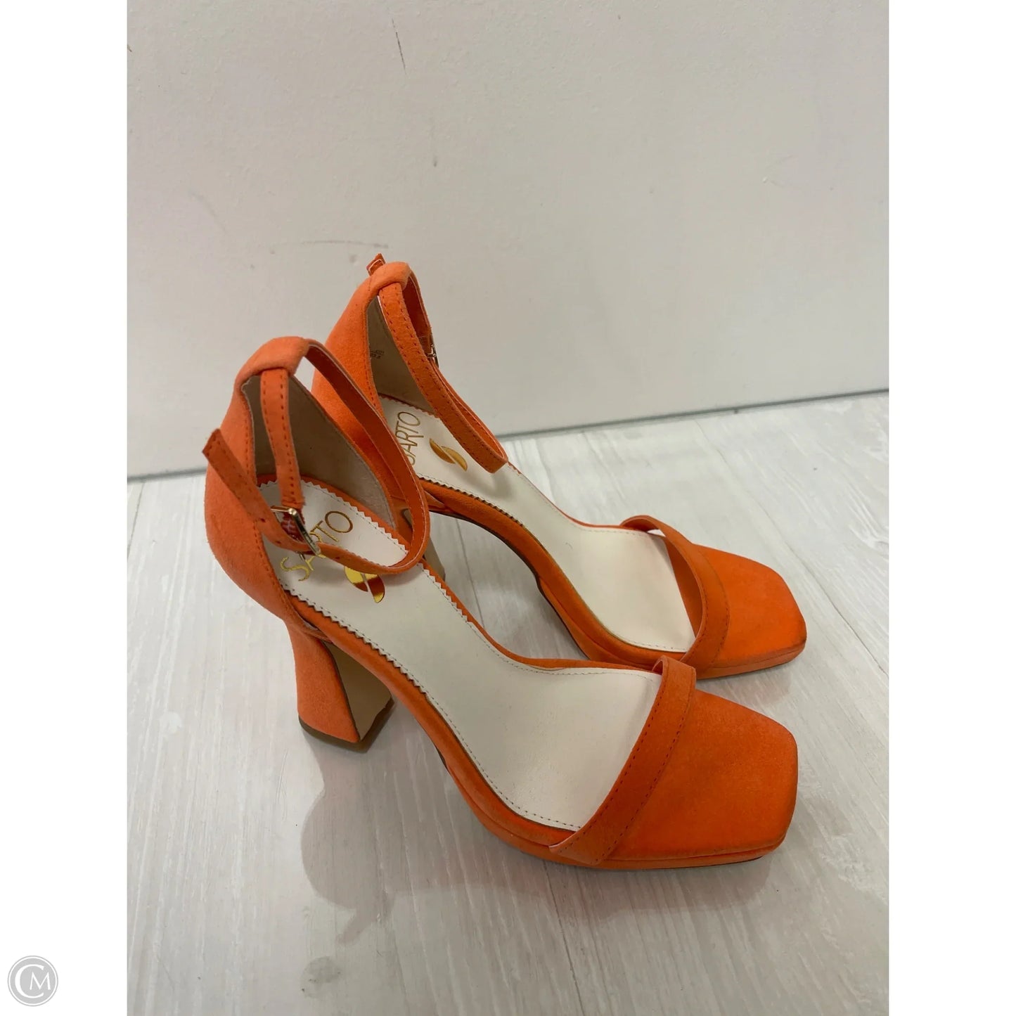 Shoes Heels Block By Clothes Mentor In Orange, Size: 6.5