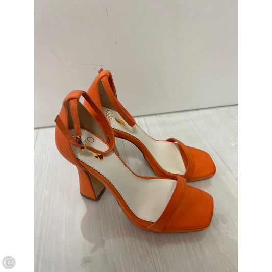 Shoes Heels Block By Clothes Mentor In Orange, Size: 6.5