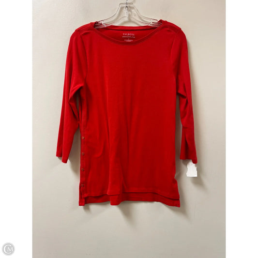 Top 3/4 Sleeve By Talbots In Red, Size: M