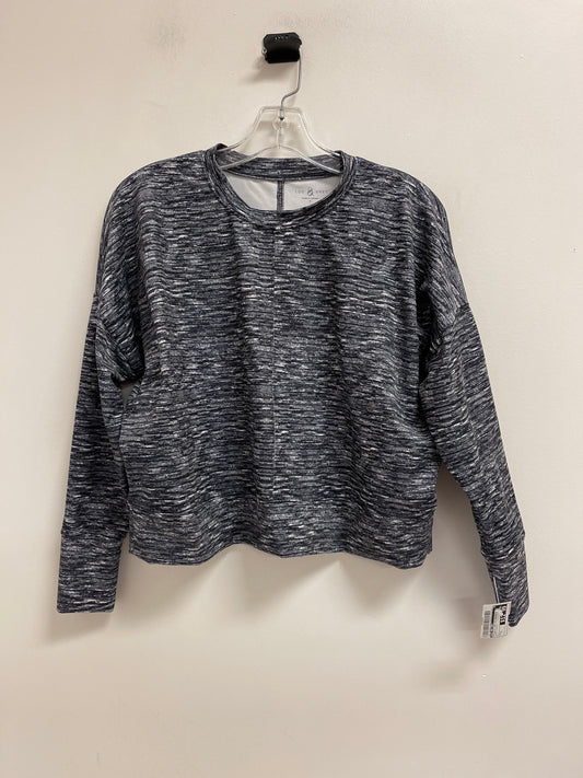 Athletic Top Long Sleeve Crewneck By Lou And Grey In Black & White, Size: S