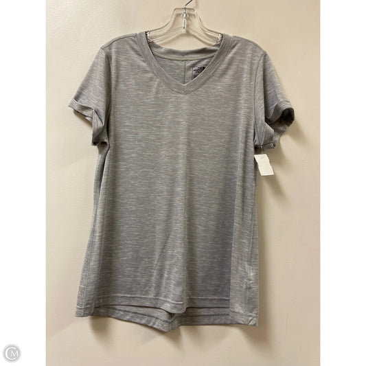 Athletic Top Short Sleeve By The North Face In Grey, Size: L