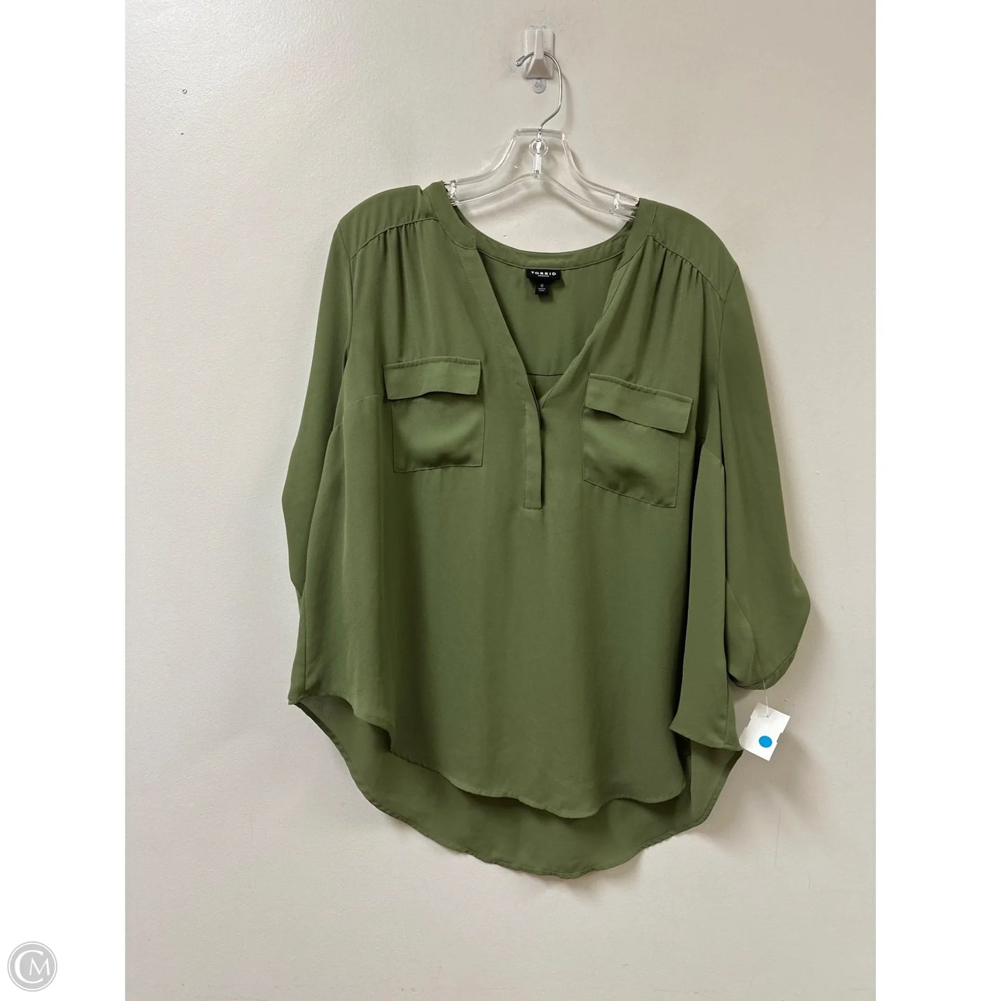 Top Long Sleeve By Torrid In Green, Size: L