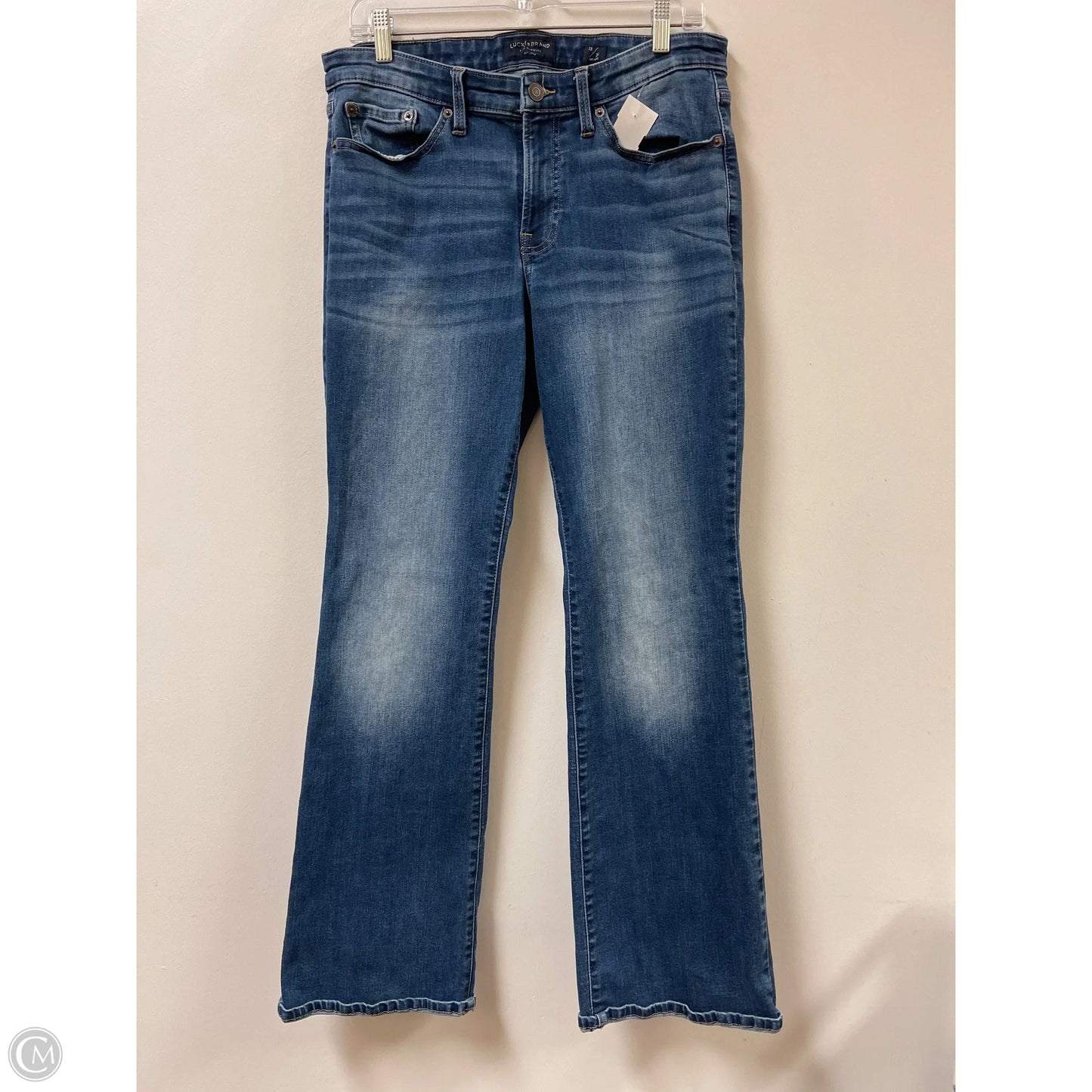 Jeans Boot Cut By Lucky Brand In Blue Denim, Size: 12