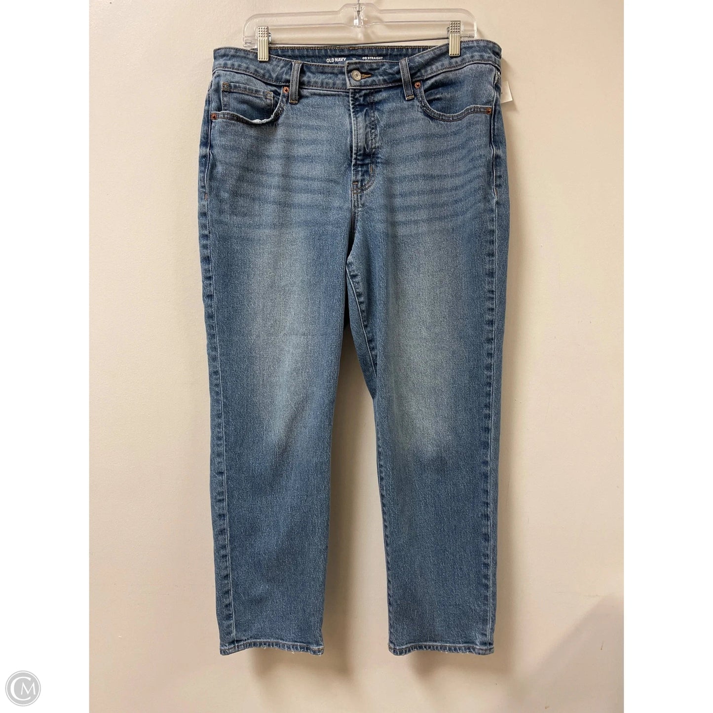 Jeans Straight By Old Navy In Blue Denim, Size: 14