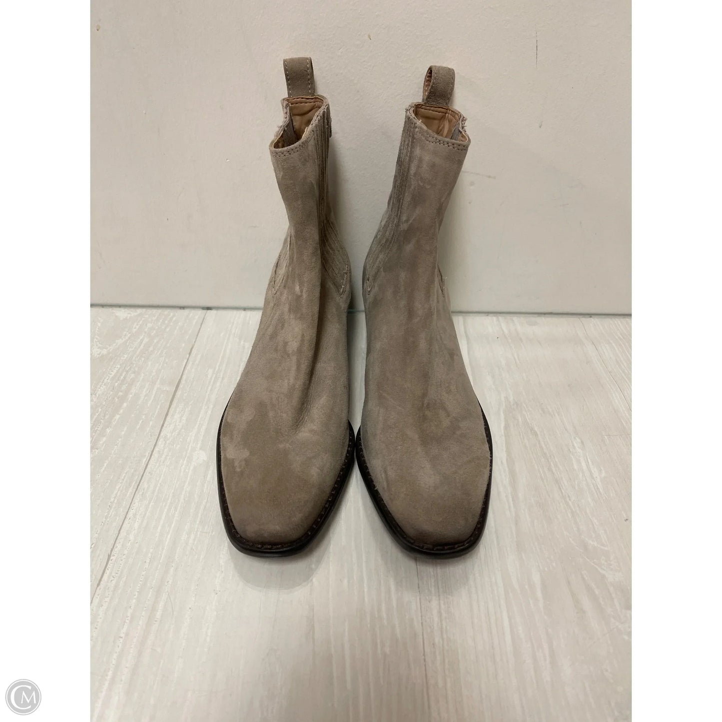 Boots Ankle Heels By Sam Edelman In Beige, Size: 7.5