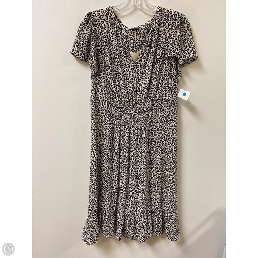 Dress Casual Midi By Talbots In Animal Print, Size: M