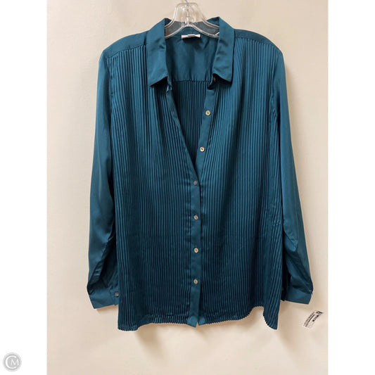 Blouse Long Sleeve By J. Jill In Teal, Size: L