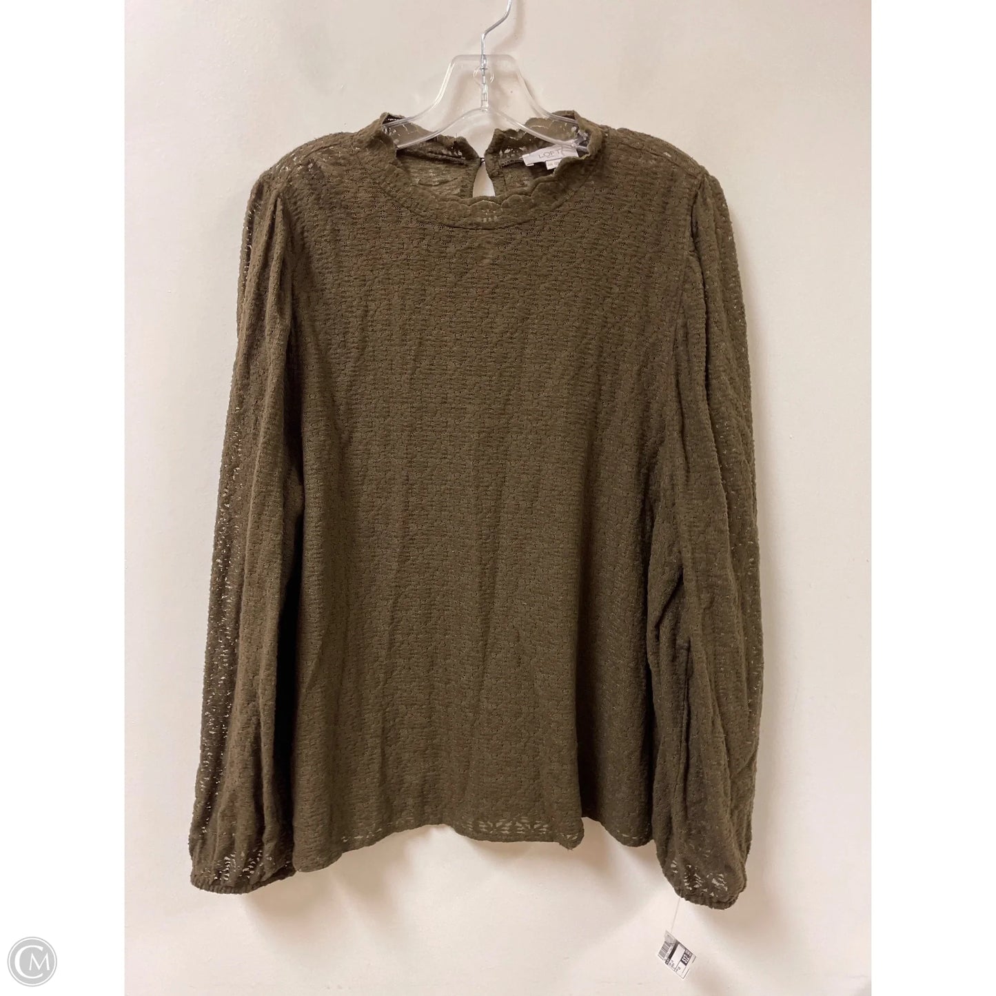 Top Long Sleeve By Loft In Green, Size: 1x