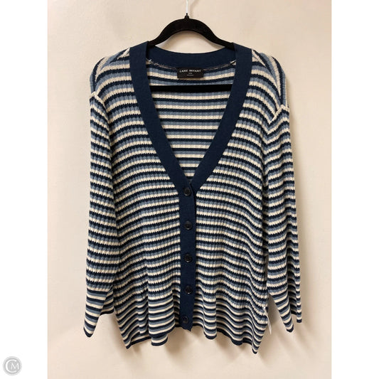 Sweater Cardigan By Lane Bryant In Striped Pattern, Size: 3x