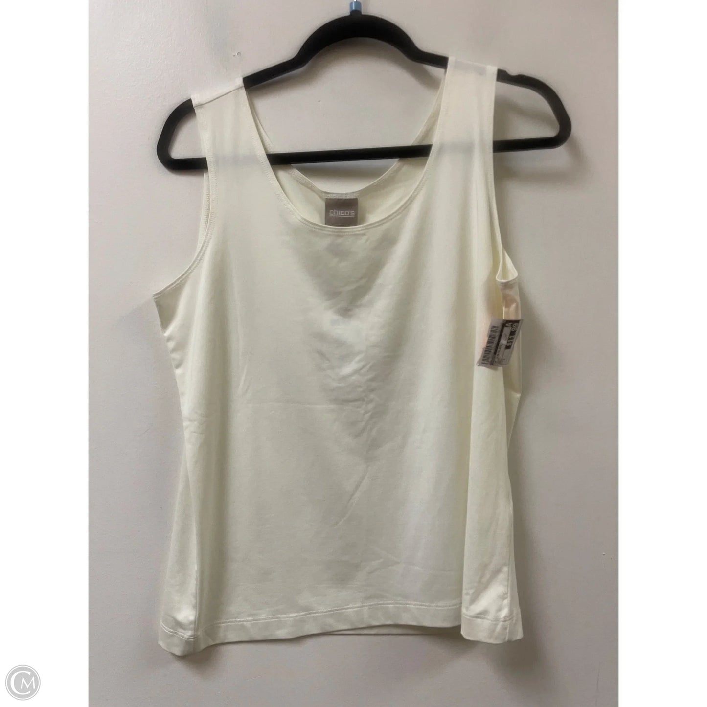 Top Sleeveless By Chicos In Cream, Size: L