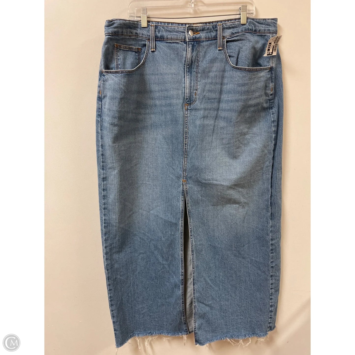 Skirt Maxi By Universal Thread In Blue Denim, Size: 16