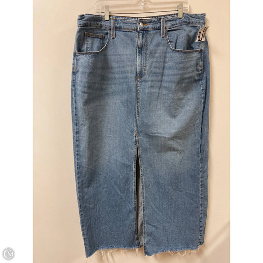 Skirt Maxi By Universal Thread In Blue Denim, Size: 16