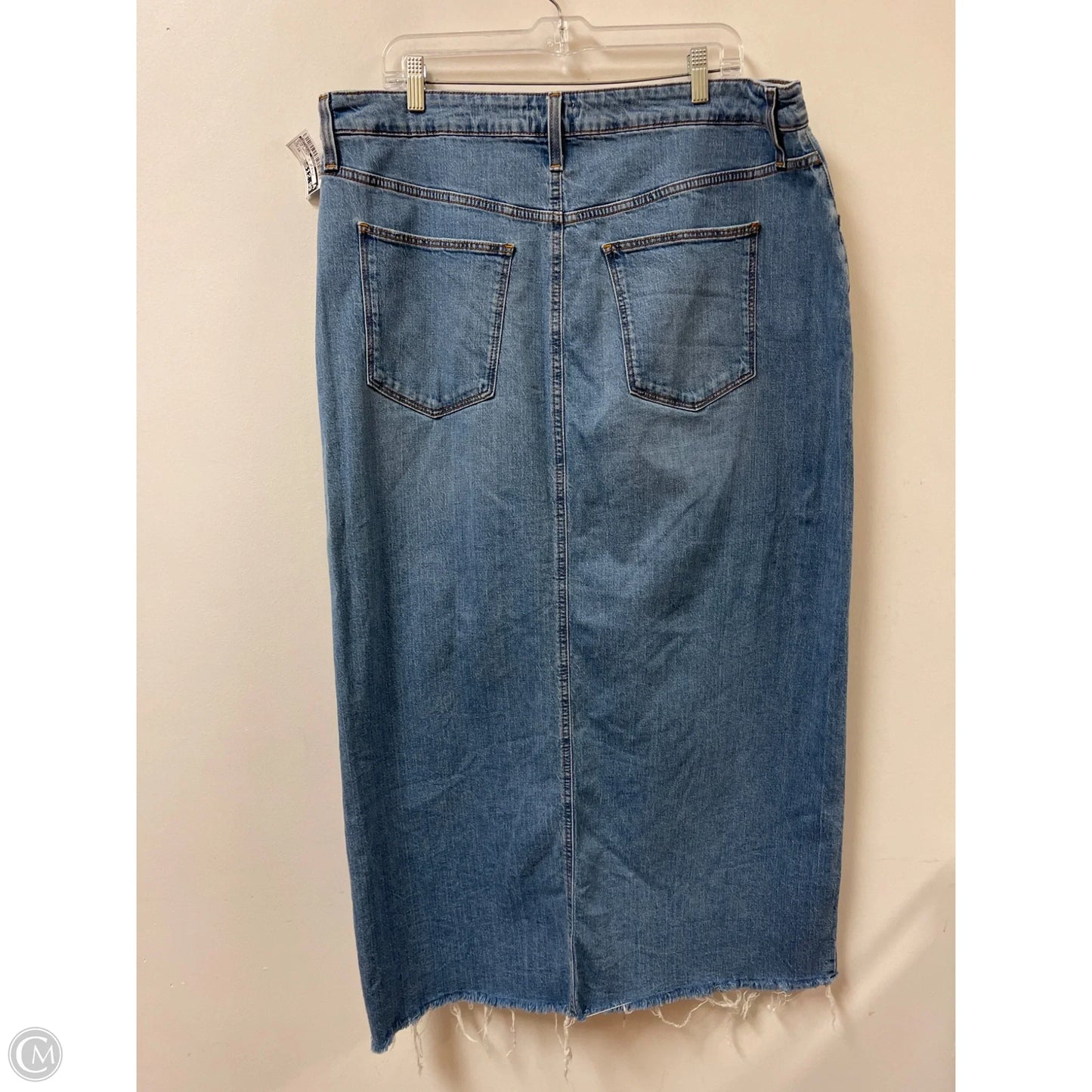 Skirt Maxi By Universal Thread In Blue Denim, Size: 16