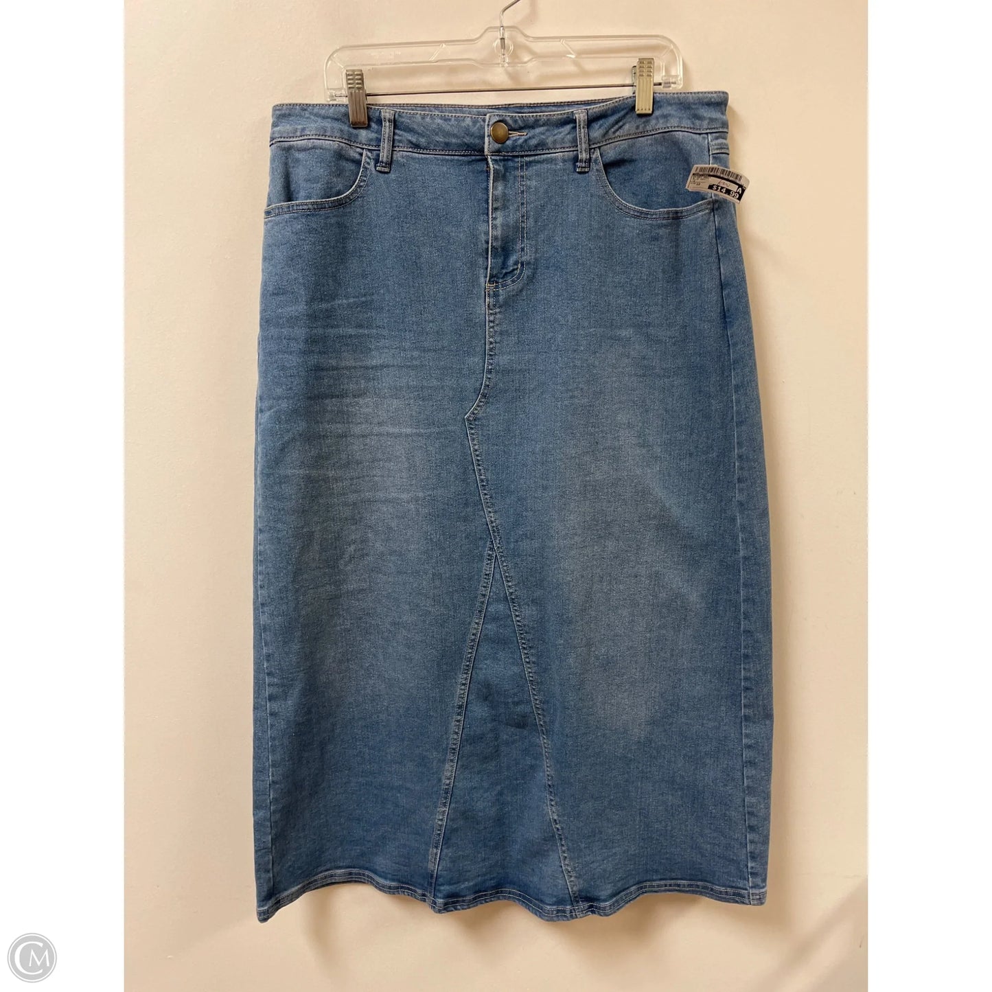 Skirt Maxi By Baccini In Blue Denim, Size: 12